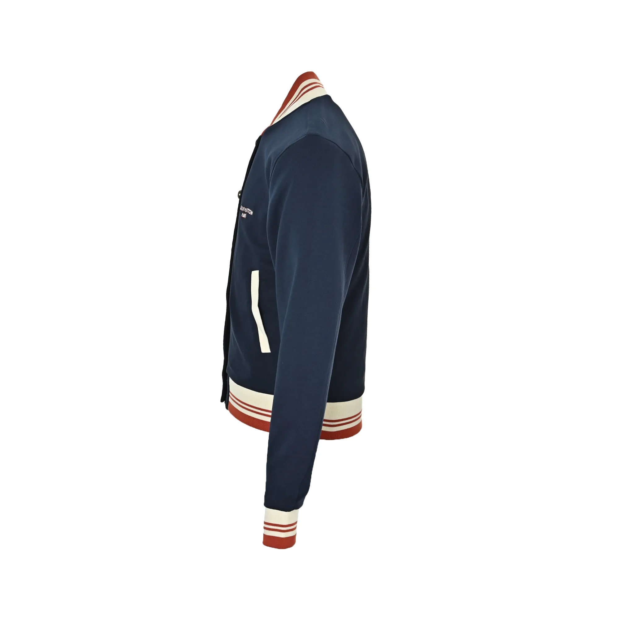 Louis Vuitton/Louis Vuitton 26Fw contrasting letter embroidered baseball jacket